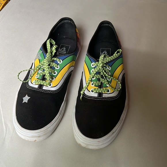 Vans Unisex Refract Rainbow Black Canvas Sneakers 11 Men’s Custom Stars main image 11